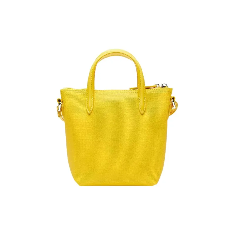 LACOSTE PVC Handbag, Shoulder Bag, Crossbody Bag Trumpets Women's Yellow-4