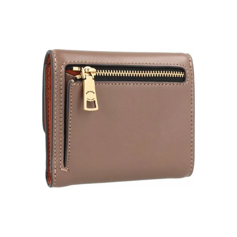 COACH Bandit Calfskin Card Holder Wallet Women's Dark Gray-3