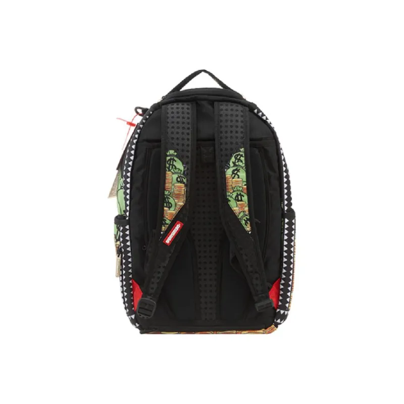 SPRAYGROUND Little Rich Rich Collaboration Polyester Laptop Backpack Large Size Unisex Black-4