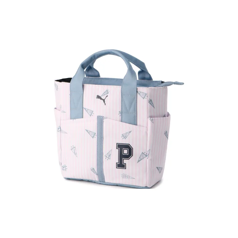PUMA Polyester Tote Bag Shopping Bag Shoulder Bag Handbag Regular Unisex Pink White-0