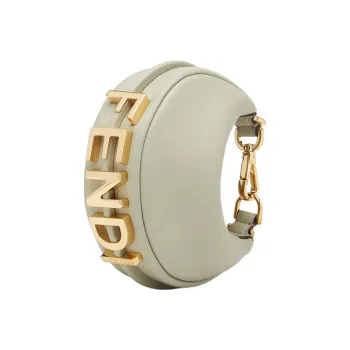 FENDI Fendigraphy Calfskin Wrist Bag Extra Mini Women's Green