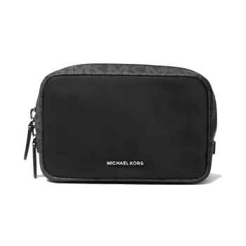 MICHAEL KORS MK Brooklyn Canvas Clutch Regular Women's Black
