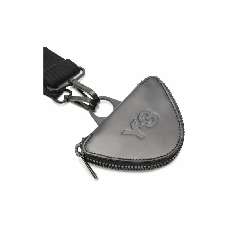 Y 3 Leather Key Pouch Regular Unisex Black-2