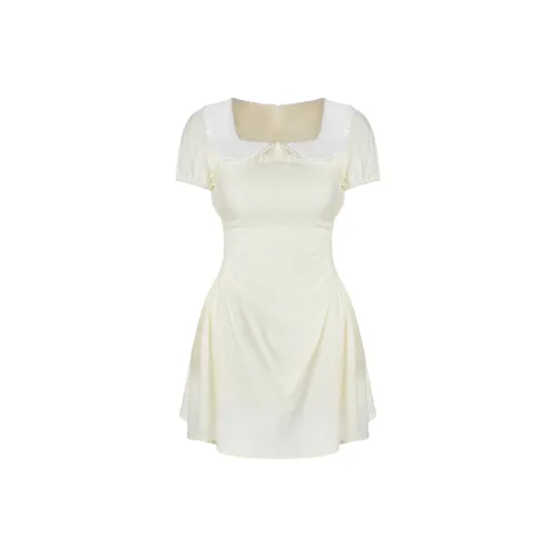 LEMON FAIRY Short-Sleeved Dresses Women's Apricot