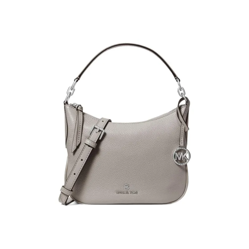 MICHAEL KORS MK Kelsey Leather Crescent Bag Handbag Shoulder Bag Small Size Women's Gray-0