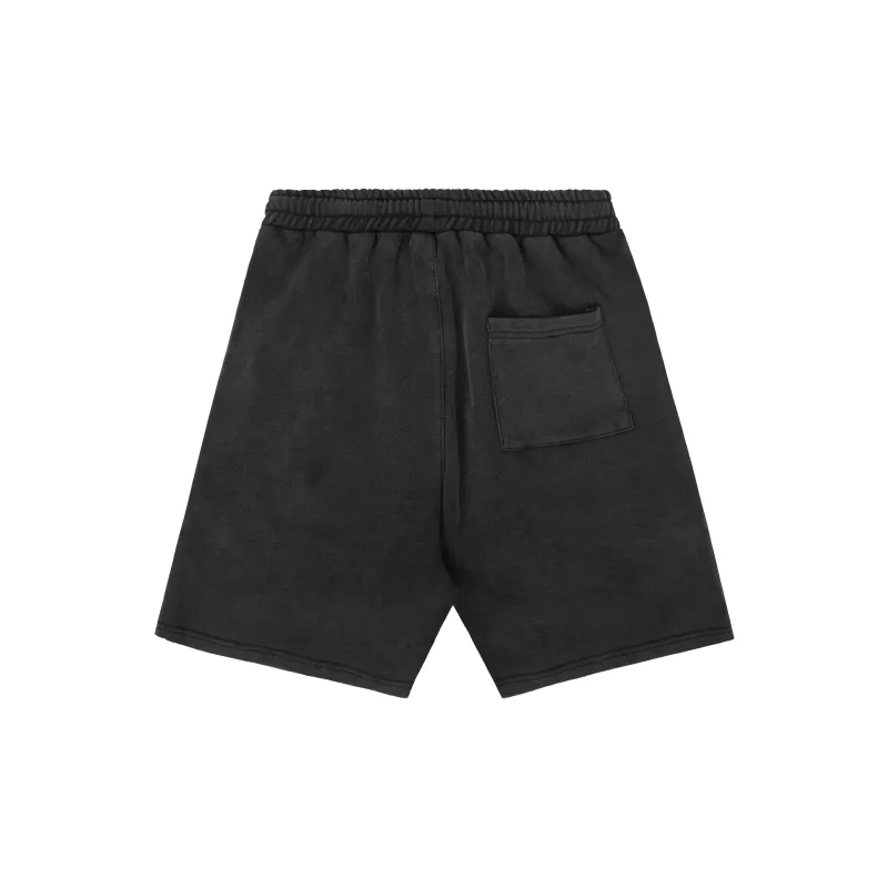 MT99 Casual Shorts Men Washed Black-1
