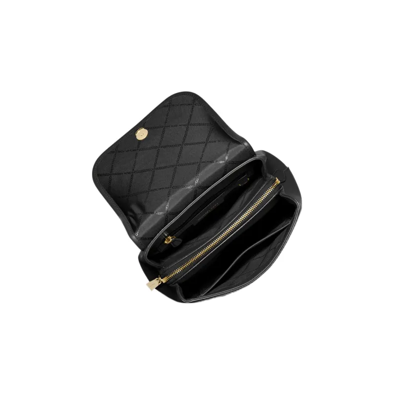 MICHAEL KORS Harrison Cross Stitch Leather Backpack Medium Size Unisex Black-2