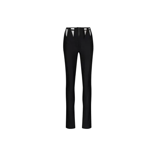 Mugler Mesh-inserts High-waisted Trousers