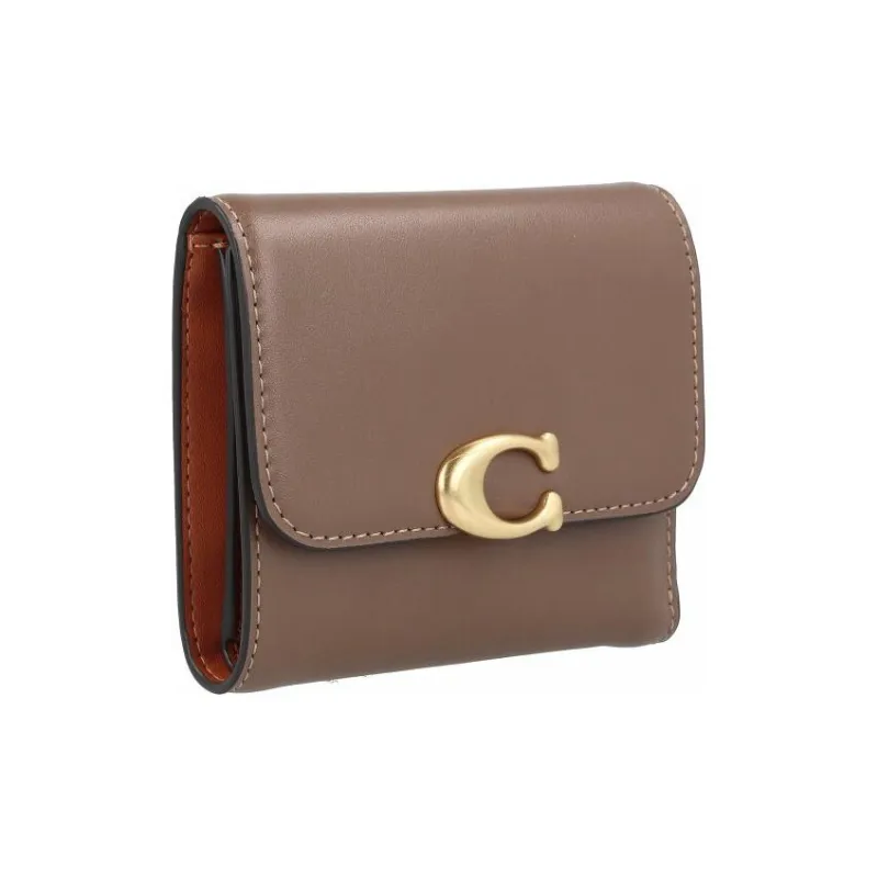 COACH Bandit Calfskin Card Holder Wallet Women's Dark Gray-1