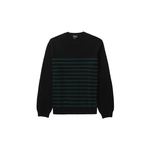 A.P.C. Logo-embroidered Striped Jumper