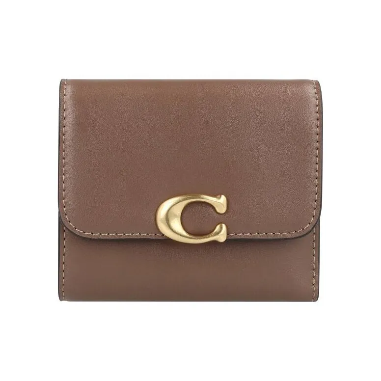 COACH Bandit Calfskin Card Holder Wallet Women's Dark Gray-0