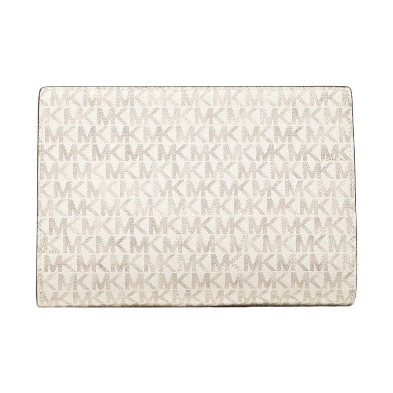 MICHAEL KORS Coated Canvas Wrist Bag Clutch Medium Size Women's Pink-1