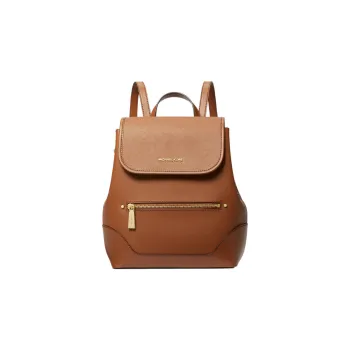 MICHAEL KORS Harrison Cross Stitch Leather Backpack Medium Size Unisex Brown