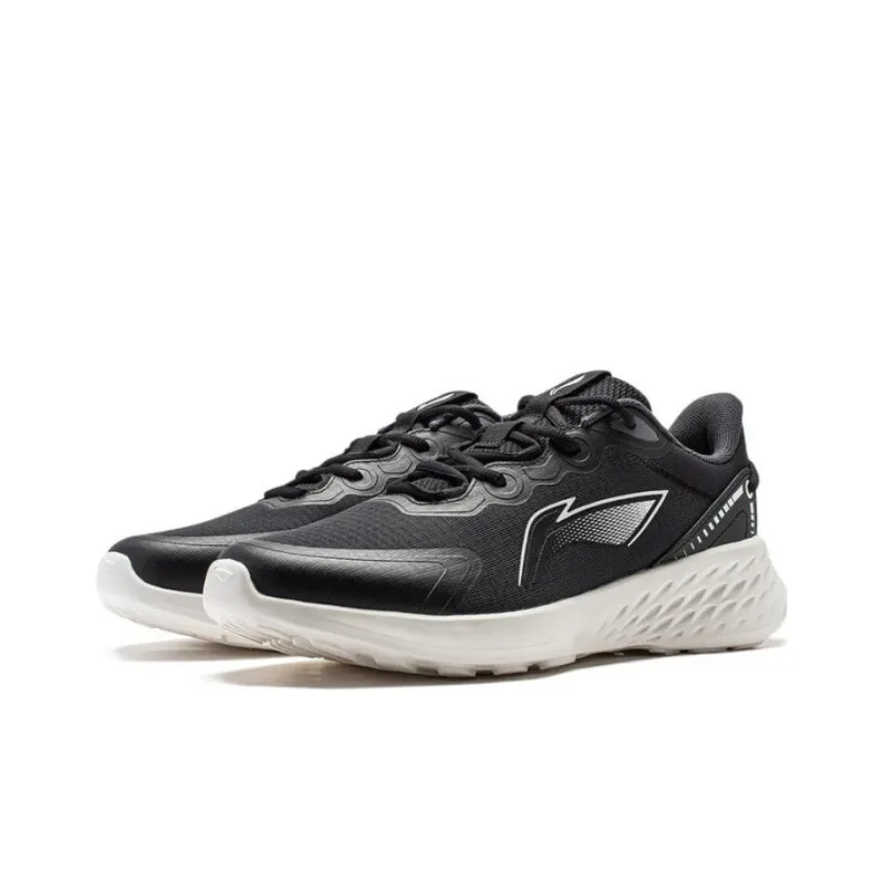 LiNing Soft Anti Slip Wear Resistant Low Top Running Shoes Men's Black-2