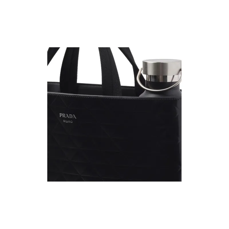 PRADA Leather Tote Bag, Shopping Bag, Handbag Regular Men's Black-3