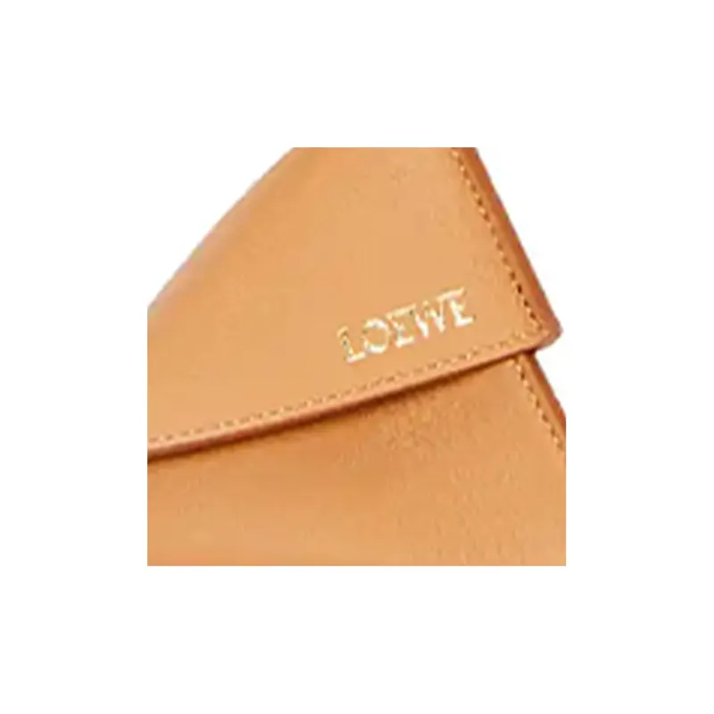 LOEWE Cow Leather Neck Pocket Coin Purse Women's Light Brown-3