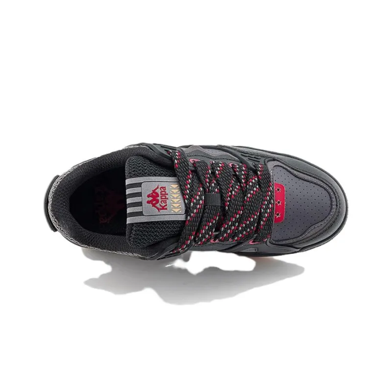 Kappa Slip Resistant Low Top Skateboard Shoes Unisex Black Gray-3