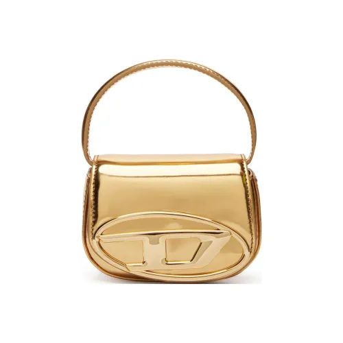 DIESEL Cow Leather 1DR Bag, Handbag, Shoulder Bag Mini Women's Gold