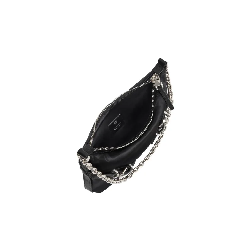 Givenchy Voyou Cow Leather Polyamide Handbag, Shoulder Bag Women's Black-3