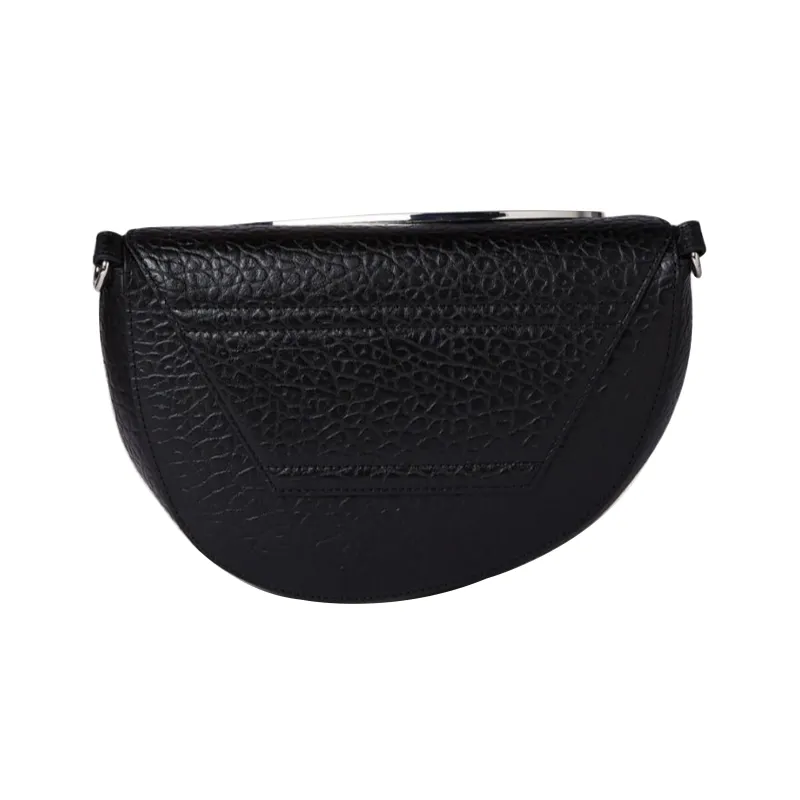 DIESEL Leather Shoulder Bag Women's Black-3