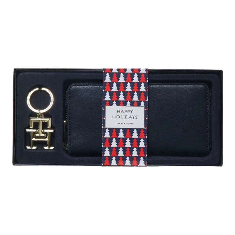 Tommy Hilfiger PU Polyurethane Keychain Clutch Wallet Women's Blue-0