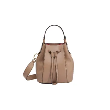 Furla Miastella Cow Leather Bucket Bag Handbag Shoulder Bag Crossbody Bag Mini Women's Light Brown