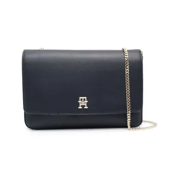Tommy Hilfiger Polyurethane Envelope Bag Portable Crossbody Bag Shoulder Bag Women's Navy
