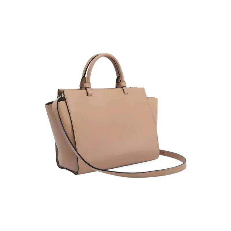 Furla Emma Tote Bag Shopping Bag Shoulder Bag Crossbody Bag Handbag Medium Size Women's Cameo Brown Pink-2