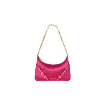 Givenchy Voyou Cow Leather Handbag Shoulder Bag Women's Neon Pink Red