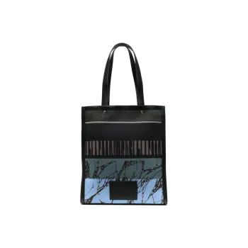 Paul Smith Polyester Cow Leather Trim Tote Bag, Shopping Bag, One Shoulder Handbag Large Size Men's Multicolor