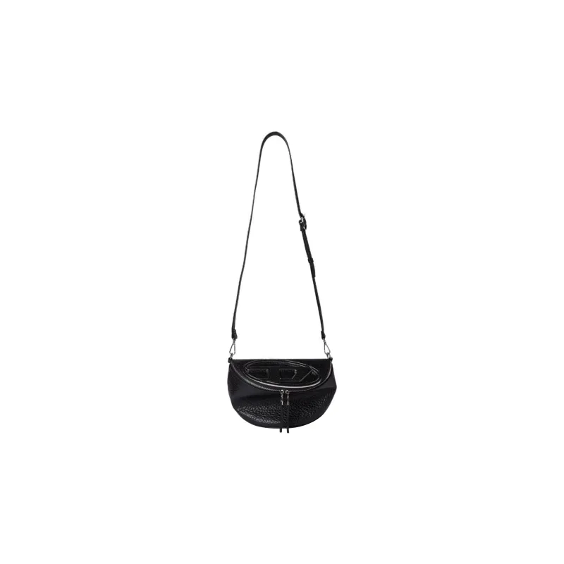 DIESEL Leather Shoulder Bag Women's Black-1