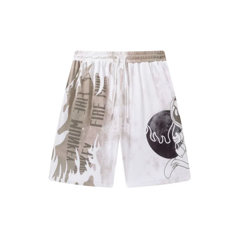 FireMonkey Basketball Shorts Unisex Ecru-1