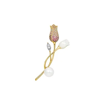 HMZ Brooches Women's White Shell