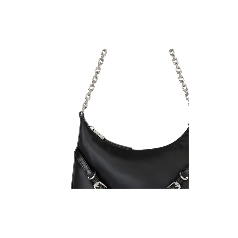 Givenchy Voyou Cow Leather Polyamide Handbag, Shoulder Bag Women's Black-4