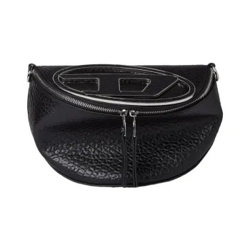 DIESEL Leather Shoulder Bag Women's Black