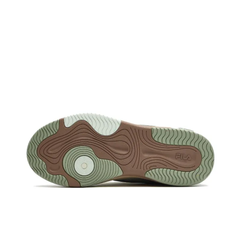 FILA MIX Slip Resistant Cushioning Low Top Skateboard Shoes Women's Marsh Green-5