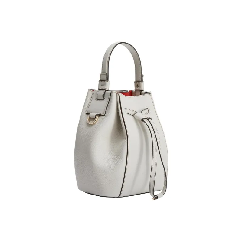 Furla Miastella Cow Leather Bucket Bag Handbag Shoulder Bag Crossbody Bag Mini Women's White-1