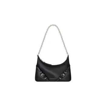 Givenchy Voyou Cow Leather Polyamide Handbag, Shoulder Bag Women's Black