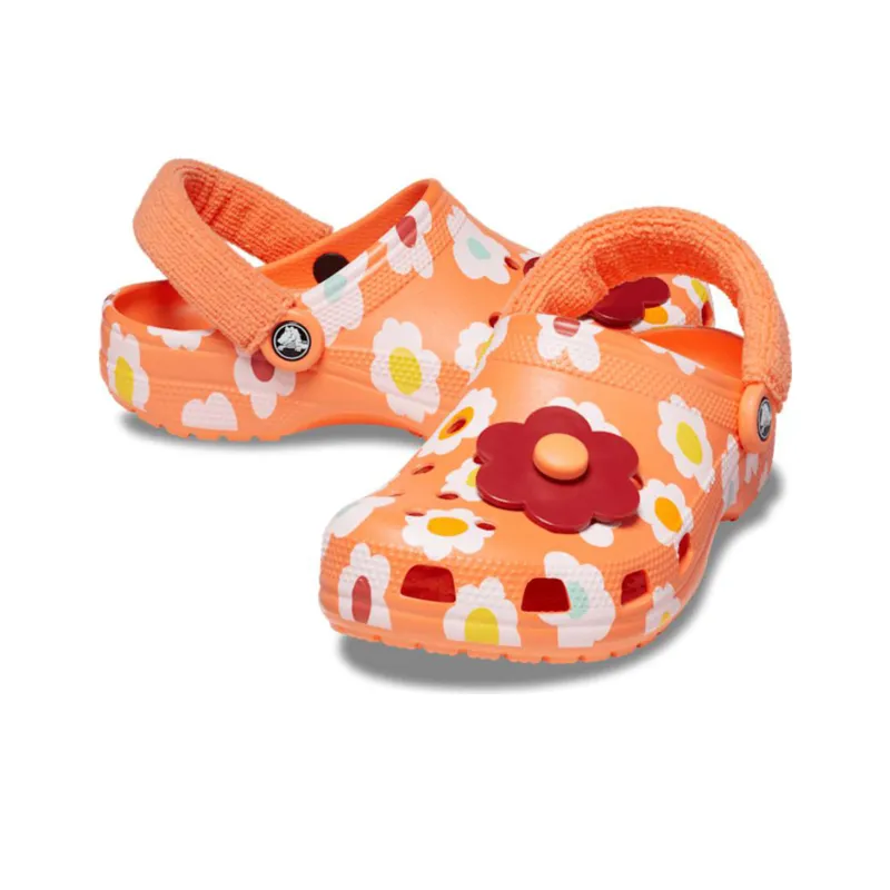 Crocs Classic Terry Cloth Clogs 'Orange'-3