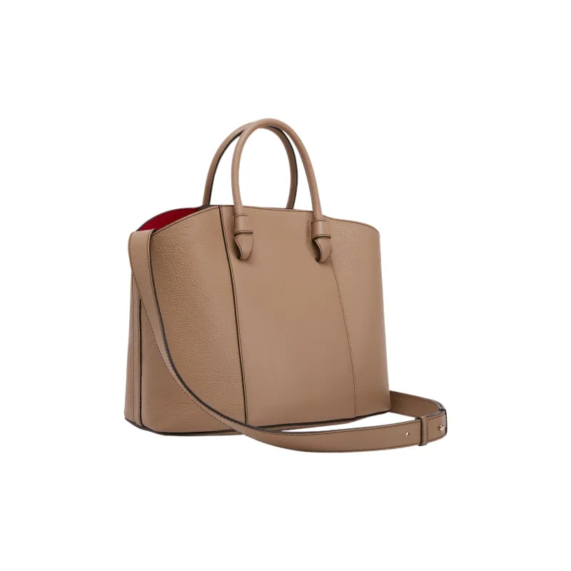 Furla Meraviglia Cow Leather Tote Bag Shopping Bag Shoulder Bag Crossbody Bag Handbag Large Size Women's Brown-2