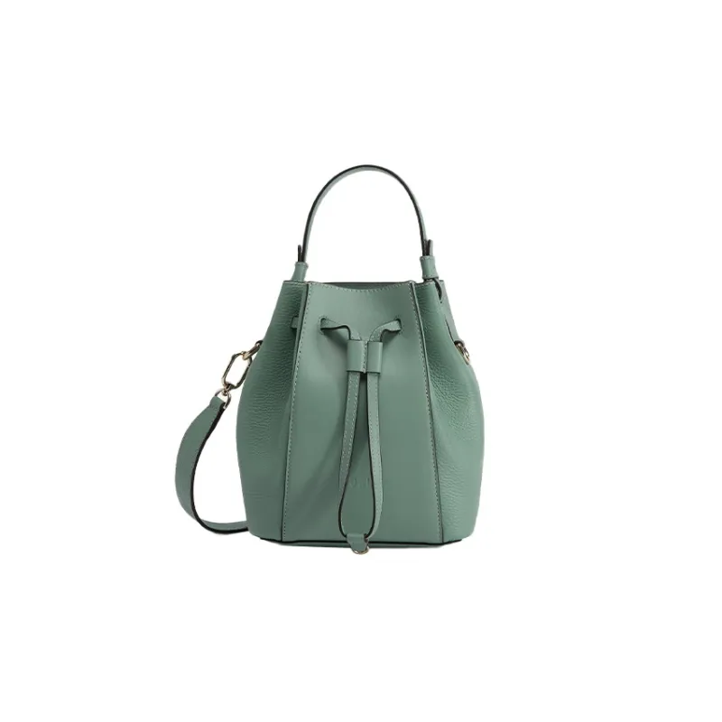 Furla Miastella Cow Leather Bucket Bags Shoulder Bag Crossbody Bag Mini Women's Green-0