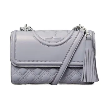 TORY BURCH Fleming Leather Crossbody Bag, Shoulder Bag Small Size Women's Light Blue