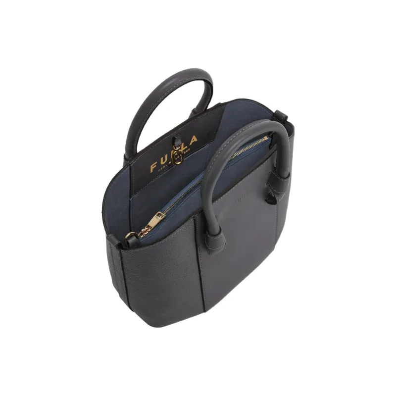 Furla Miastella Cow Leather Tote Bag, Shopping Bag, Handbag Medium Size Women's Gray-3