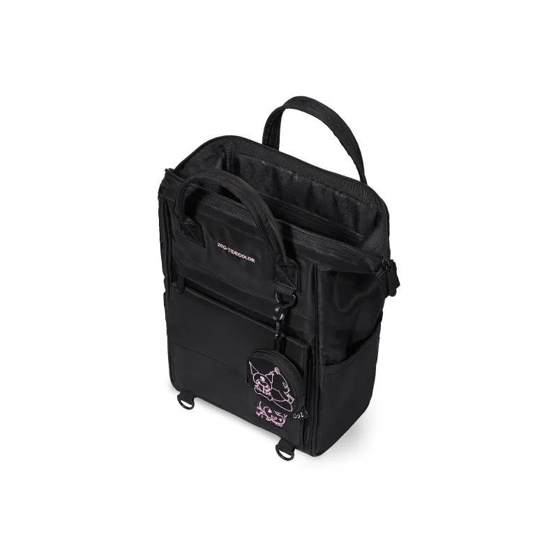 Zgo Sanrio IP Collaboration Polyester University Student Backpack, High School Student Backpack Regular Unisex Black-3