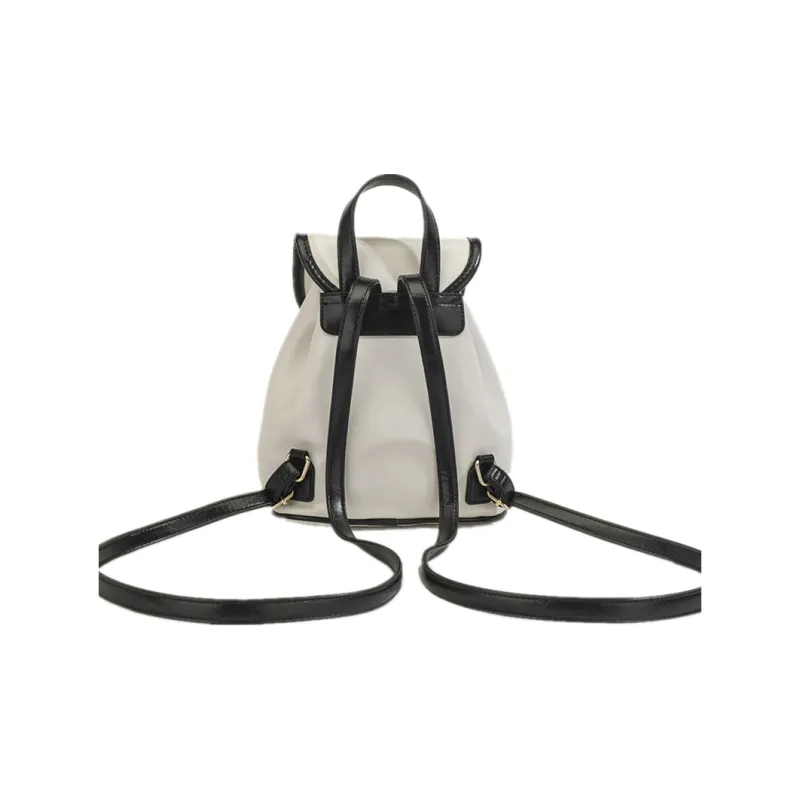 NOMK Leather Flap Bag, Chain Bag, Bucket Bag, Backpack Regular Women's White-2
