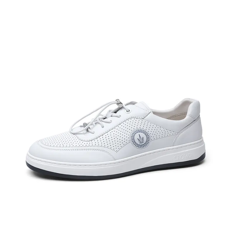 CROWN Men's Casual Shoes Men Low Top Black/White-6
