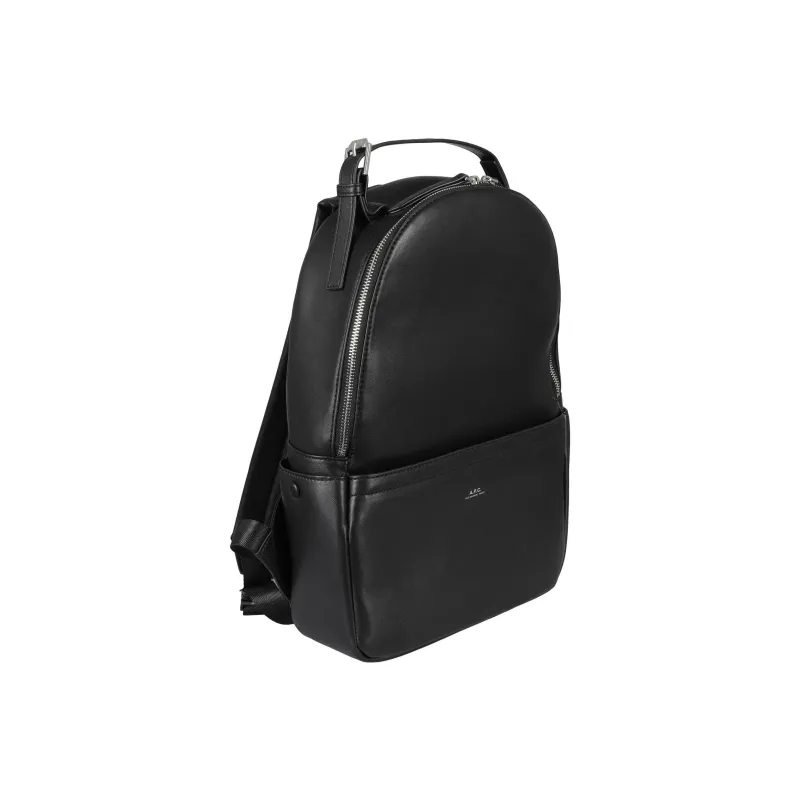 A.P.C . Logo Stamped Zipped Backpack-2