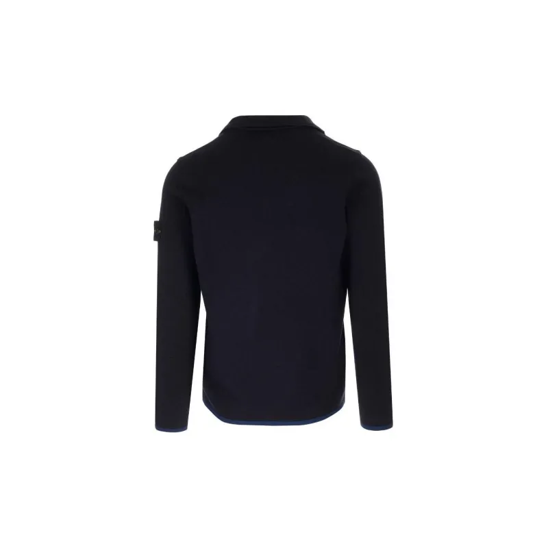 STONE ISLAND Compass Patch High Neck Zipped Cardigan-1
