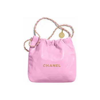 CHANEL 22Bag Smooth Finish Calfskin Tote Bag, Shopping Bag, Portable Crossbody Bag, Shoulder Bag Trumpets Women's Pink