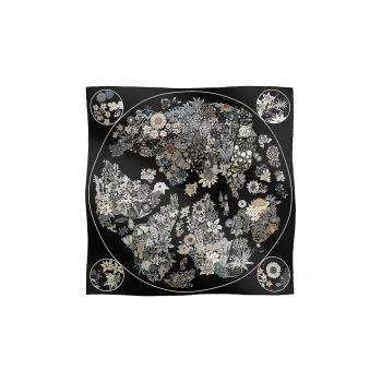 HERMES Silk Scarves Women's Black